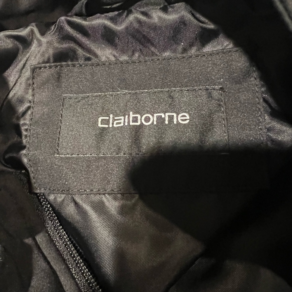 Claiborne men’s black and gray vest zipper front size 42 - Picture 4 of 6